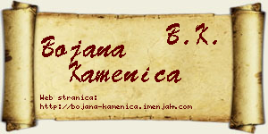 Bojana Kamenica vizit kartica